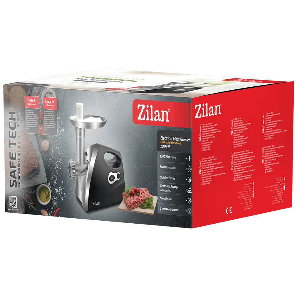 Zilan Mašina za mljevenje mesa, snaga 1200 W, crna - ZLN7599 (ZLN7598/BK) slika 2