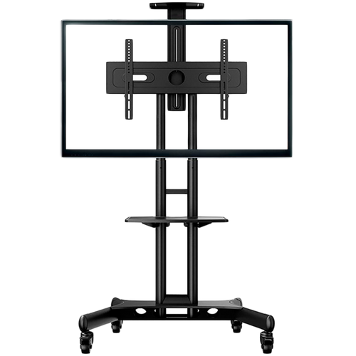 ONKRON Mobilni TV Stalak za TV-e od 40 do 70 inča s Kotačima i Podesivim Policama, Crni slika 1