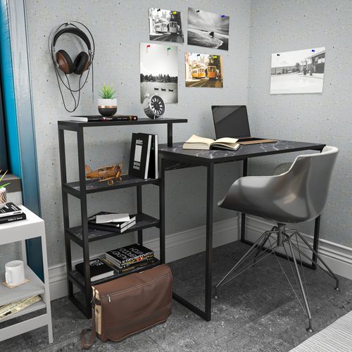 Rino - Black Black Study Desk slika 2