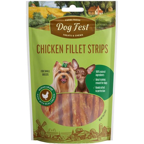 Dog Fest Chicken Fillet Strips, Small breed, poslastica za pse malih pasmina, štapići s piletinom, 55 g slika 1