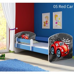 Dječji krevet ACMA s motivom, bočna plava 160x80 cm - 05 Red Car