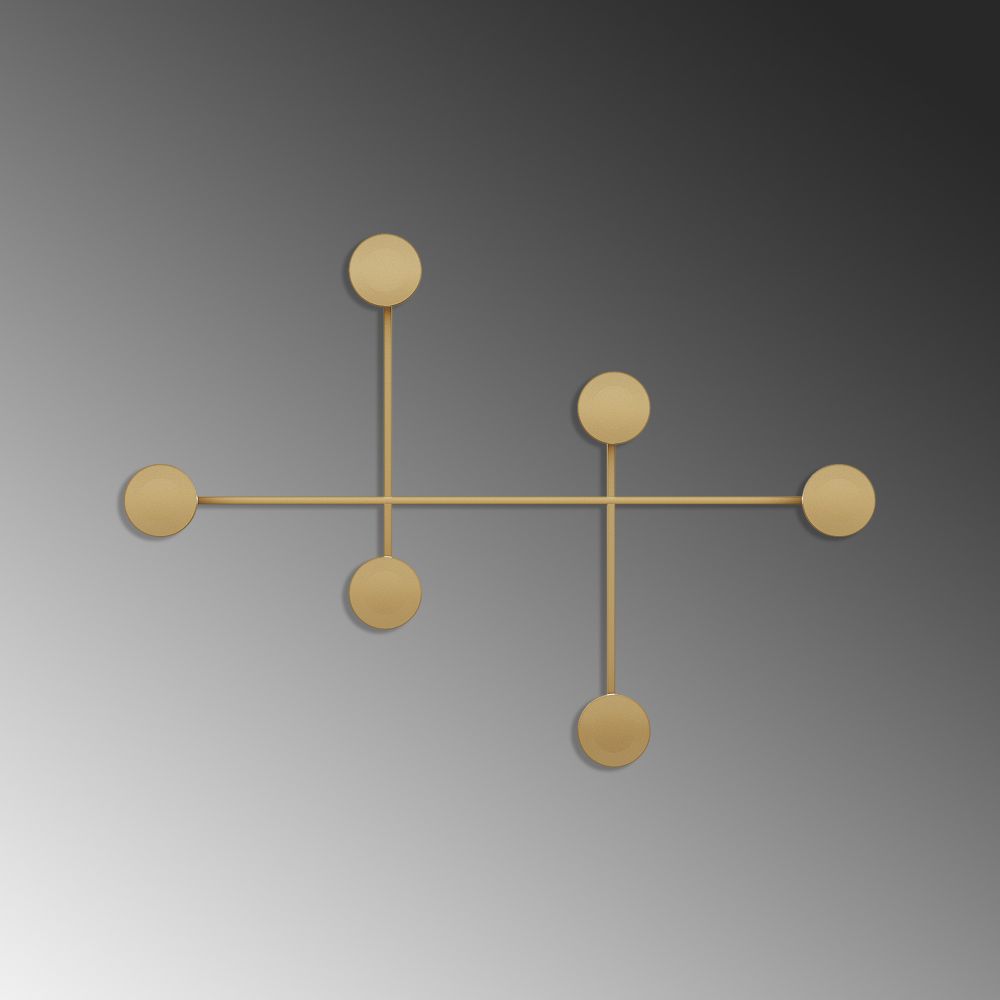 Metal wall hook Dama-A, colour: gold slika 5