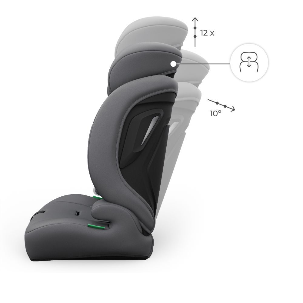 Kinderkraft autosjedalica Comfort Up 2 plus i-Size 9-36 kg (76-150 cm) bez Isofix-a, Grey slika 11