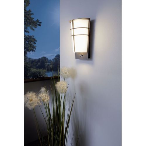 Eglo Breganzo 1 spoljna zidna lampa/2, led, 2x2,5w, srebrna/bela , sa senzorom  slika 2