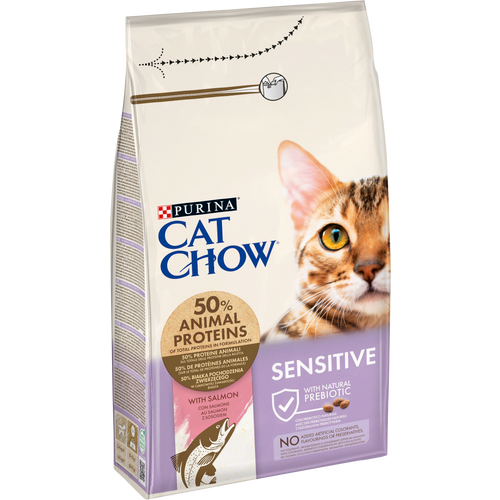 Cat Chow Sensitive, s lososom, 1.5 kg slika 1