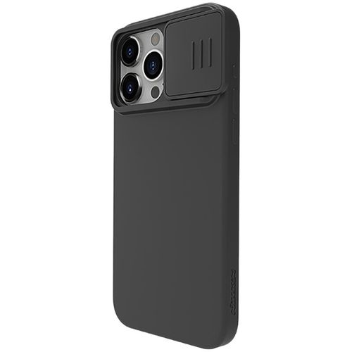 Nillkin CamShield Silky Silicone Case za iPhone 15 Pro Max sa zaštitnikom za kameru - crna slika 2