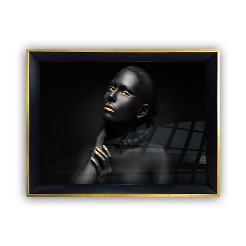 Vavien Artwork Slika na staklu 45x65 Black Woman slika 1