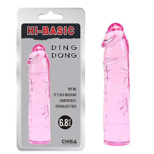 Roze TPE dildo 18cm slika 1