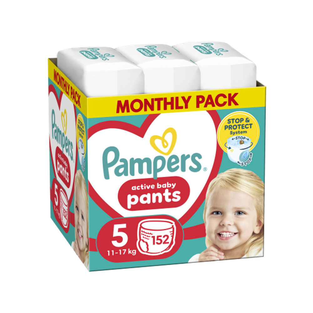 Pampers Active Baby Pants pelene gaćice mjesečno pakovanje slika 2