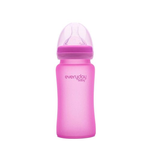 Everyday Baby staklena bočica reagira na toplinu, 240 ml   Healthy +, Roza slika 1