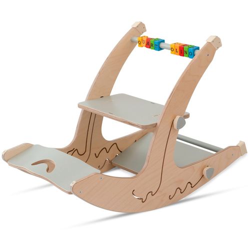 QuarttoLino 7u1 dječja stolica za bebe i djecu siva sa volanom slika 8