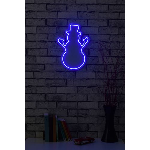 Wallity Ukrasna plastična LED rasvjeta, Snowman - Blue slika 2