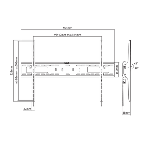 SBOX stalak PLB-4269T (60-100"/75kg/900x600) slika 8