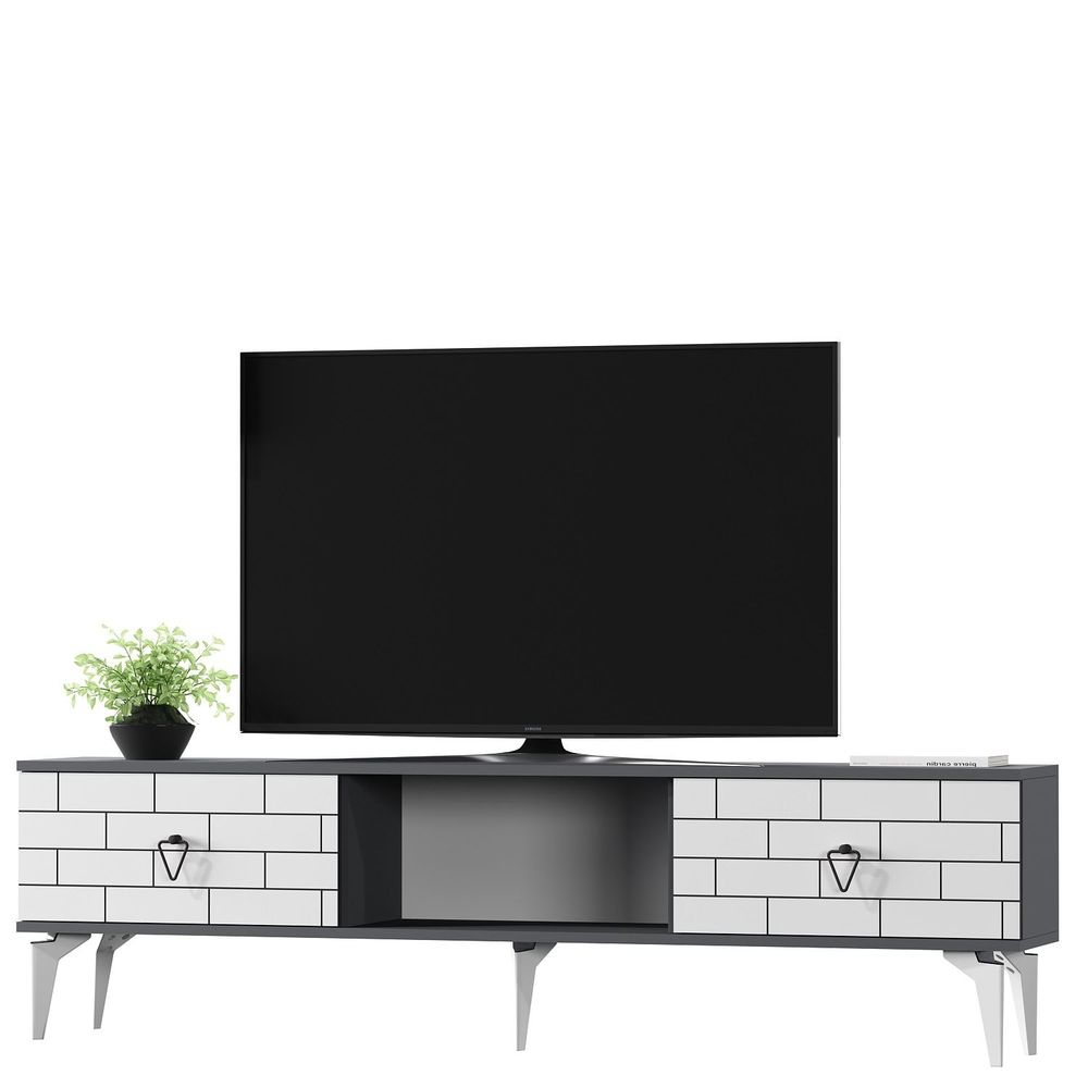 TV Stalak Varna - Antracit i Bijela slika 3