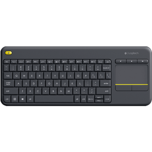Logitech 920-007145 Wireless Touch Keyboard K400 Plus, US, Built-in Touchpad, 2.4GHz, Unifying receiver, Volume Control, Black slika 1