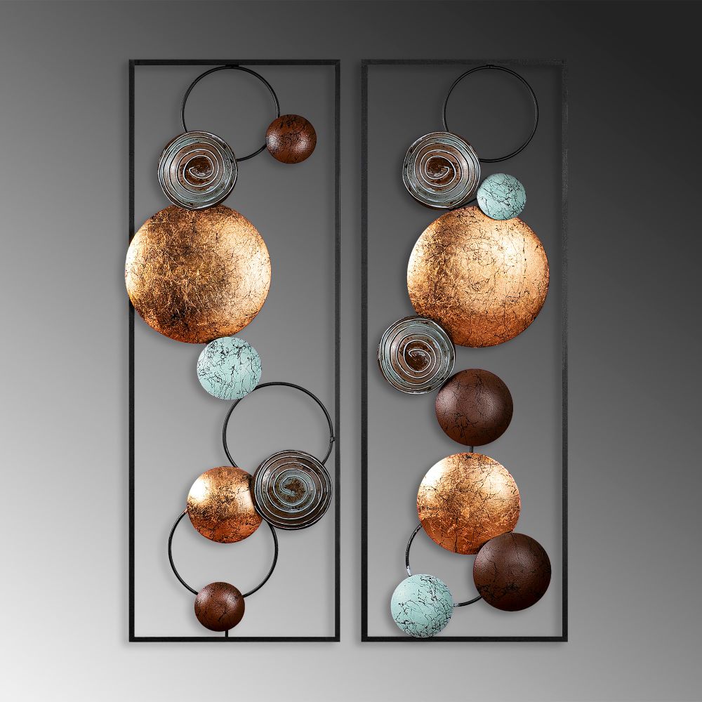 Decorative metal wall accessory Textured - 9, colour: multicolor slika 4