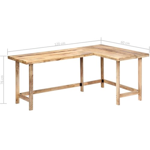 Radni stol od masivnog drva manga 180 x 120 x 76 cm slika 8