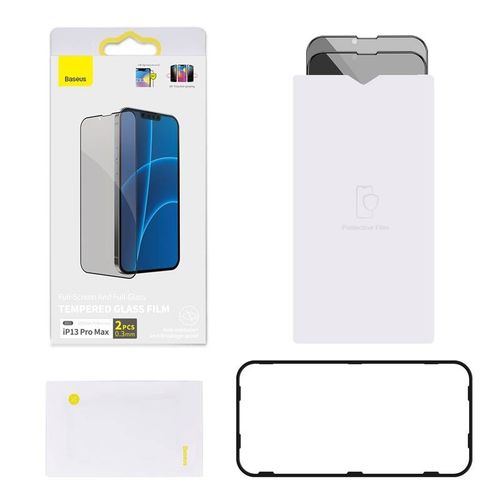 Baseus Tempered Glass Anti-spy 0.23mm za iPhone 13 Pro Max (2kom) slika 3