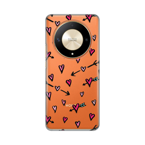 Torbica Silikonska Print Skin za Honor Magic 6 Lite Heart Pattern slika 1