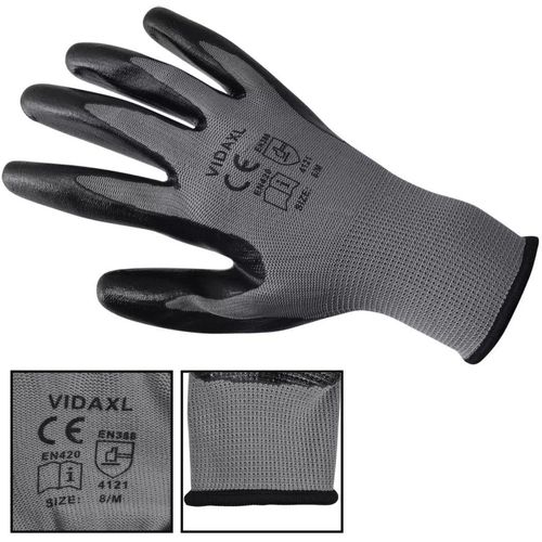 Radne rukavice Nitril 24 Para sivo-crne Veličina 10 / XL slika 3