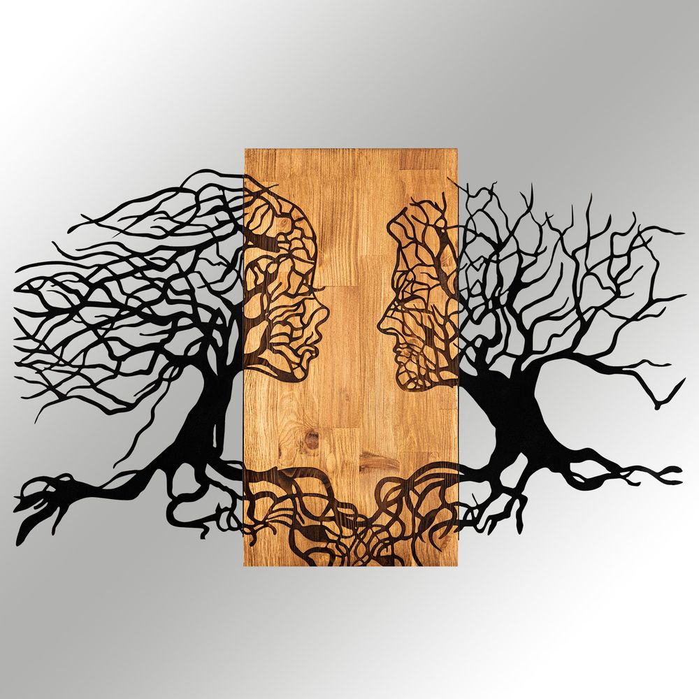 Tutku Black Walnut Ukrasni Drveni Zidni Dodatak slika 7