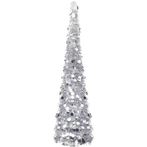 Prigodno umjetno božićno drvce srebrno 150 cm PET slika 1