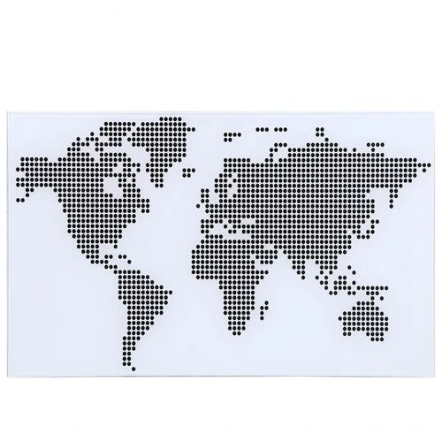 Stakleni stol s dezenom karte svijeta slika 34