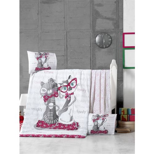 Colourful Cotton Posteljina Ranforce set za bebe, Kittens slika 1