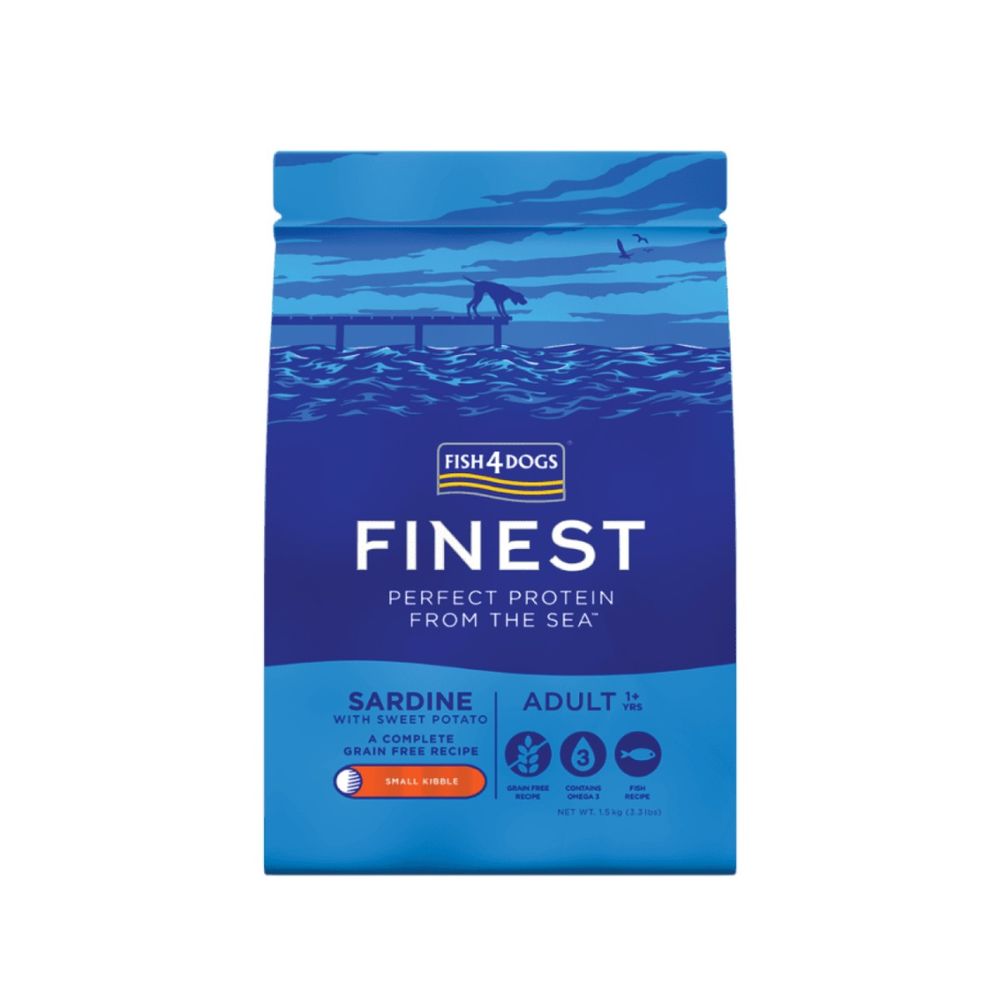 FISH4DOGS Finest Adult small sardine s batatom 1,5 kg slika 1