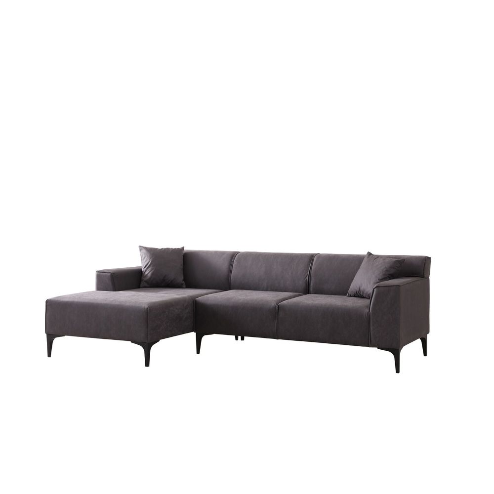 Ugaona sofa New Petra L - boja: antracit slika 7