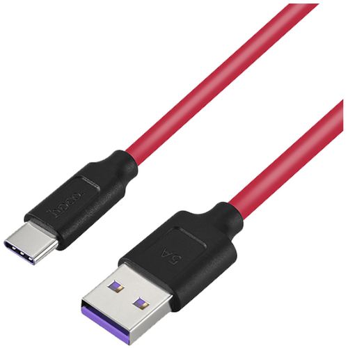 hoco. USB kabel za smartphone, USB type C, 1.2 met., 5 A - X11 Rapid Black/Red slika 2