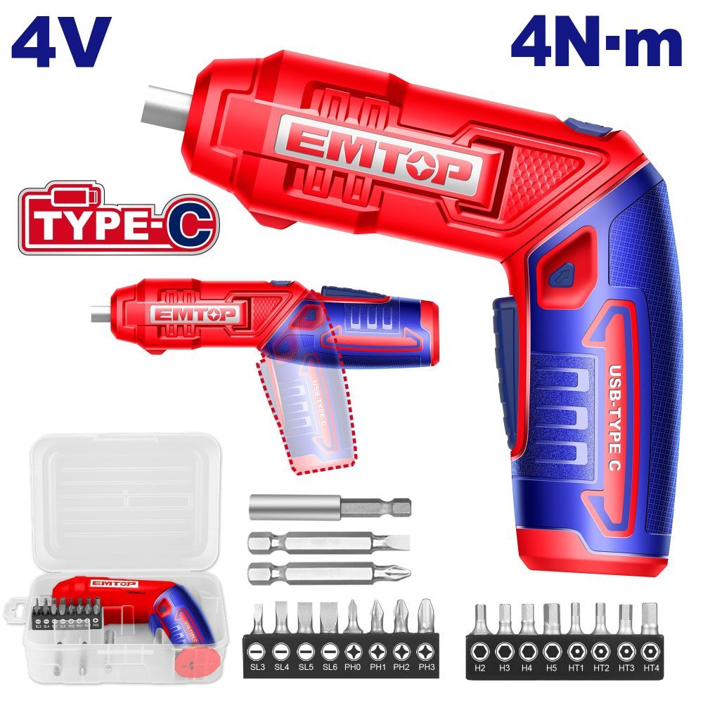 Akumulatorski odvijač ECSR0408 Emtop slika 1
