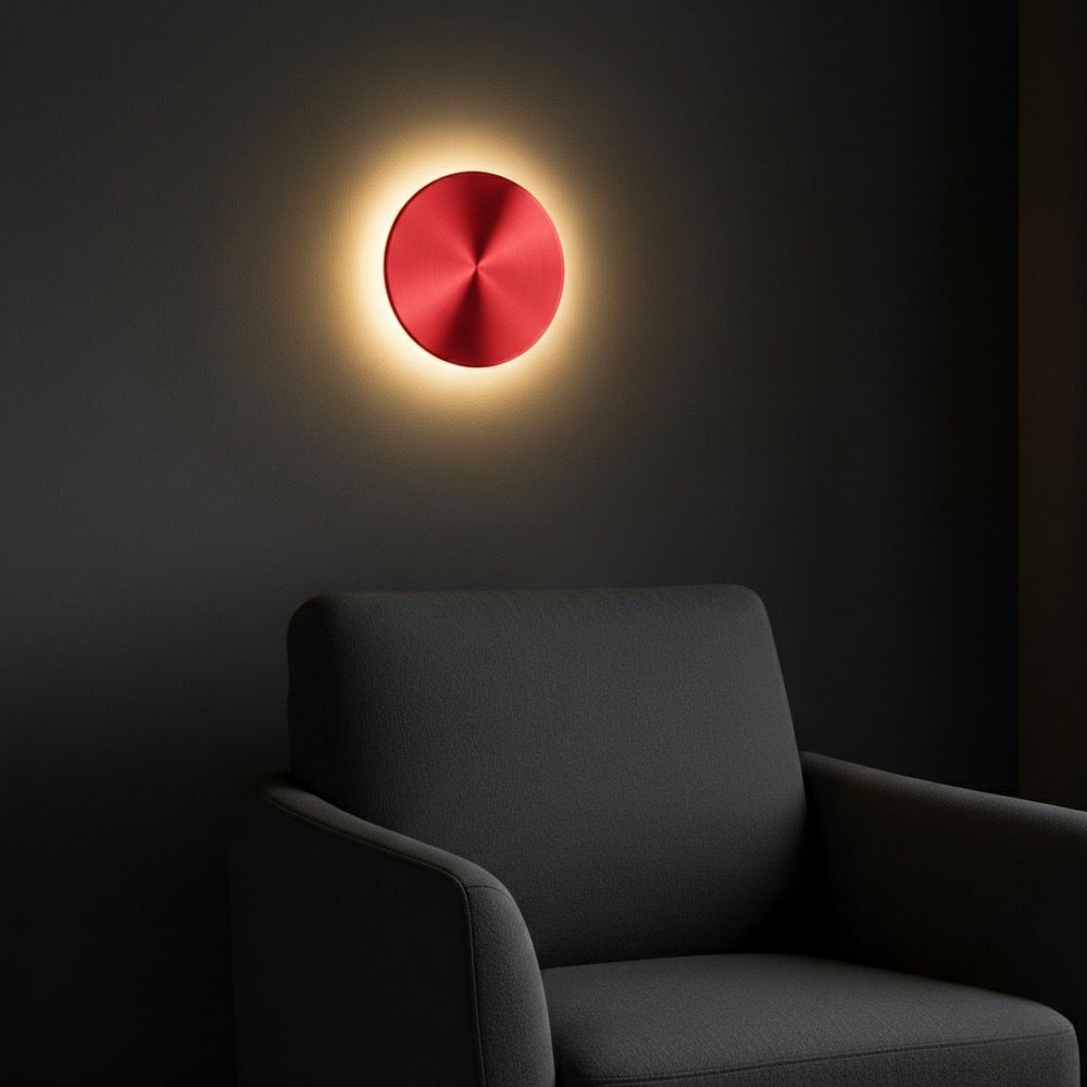 Zidna Lampa Aura - 15520 - L - K, boje: Crvena slika 1