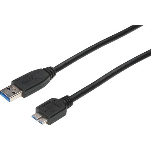 Digitus USB kabel USB 3.2 gen. 1 (USB 3.0) USB-A utikač, USB-Micro-B 3.0 utikač 1.00 m crna  AK-300116-010-S slika 3