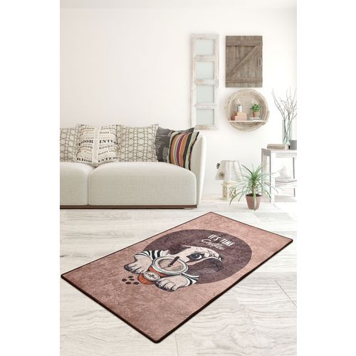 Pugs - Coffee  Multicolor Hall Carpet (60 x 140) slika 1