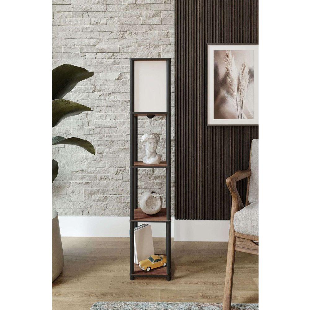 Floor Lamp Tier Shelf Lampz2, colour: Walnut slika 3