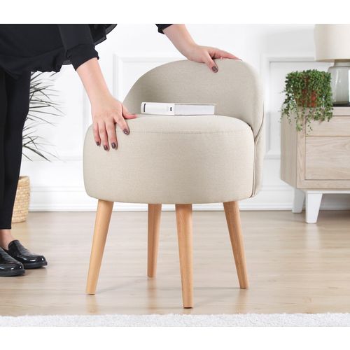 Corvile - Cream Cream Pouffe slika 4