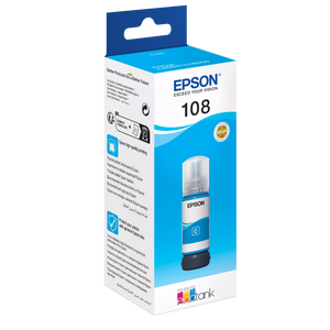 Epson C13T09C24A 108 EcoTank Cyan ink bottle