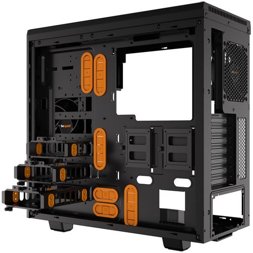 be quiet! BGW20 PURE BASE 600 Window Orange, MB compatibility: ATX / M-ATX / Mini-ITX, Two pre-installed be quiet! Pure Wings 2 140mm fans, Ready for water cooling radiators up to 360mm slika 5