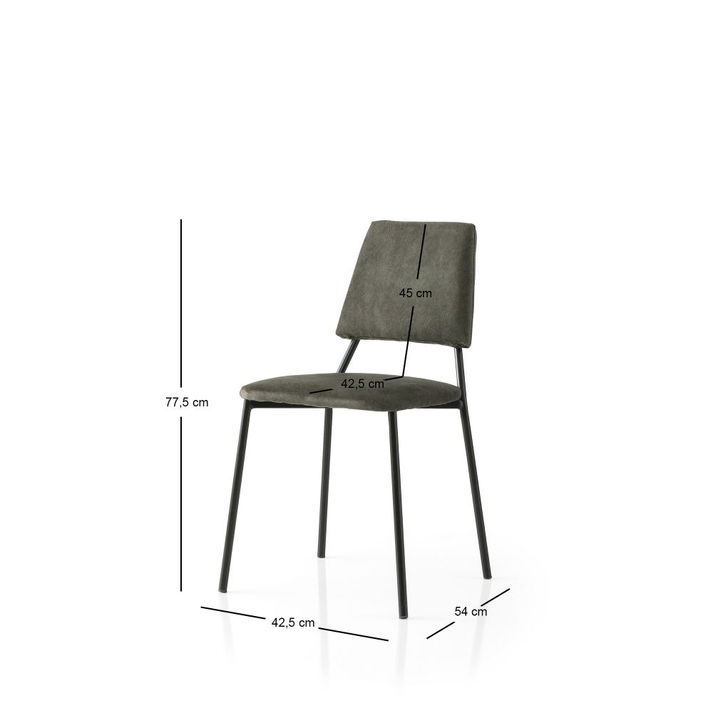 Lıma - 4553 V2 Crni i Antracit Set Stolica (2 Komada) slika 4