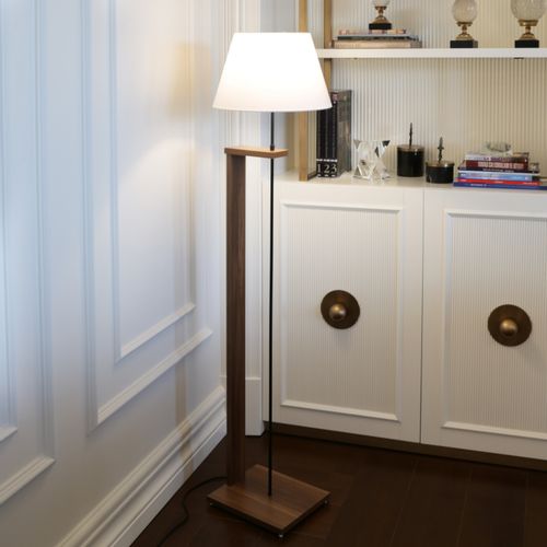 AYD-3133 Cream Wooden Floor Lamp slika 1