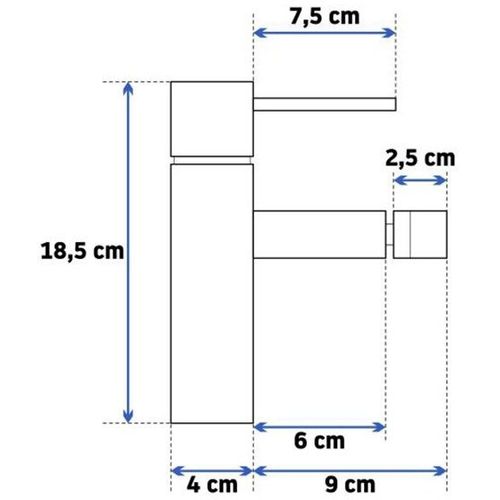 REA Mješalica za bide Tess Black slika 3