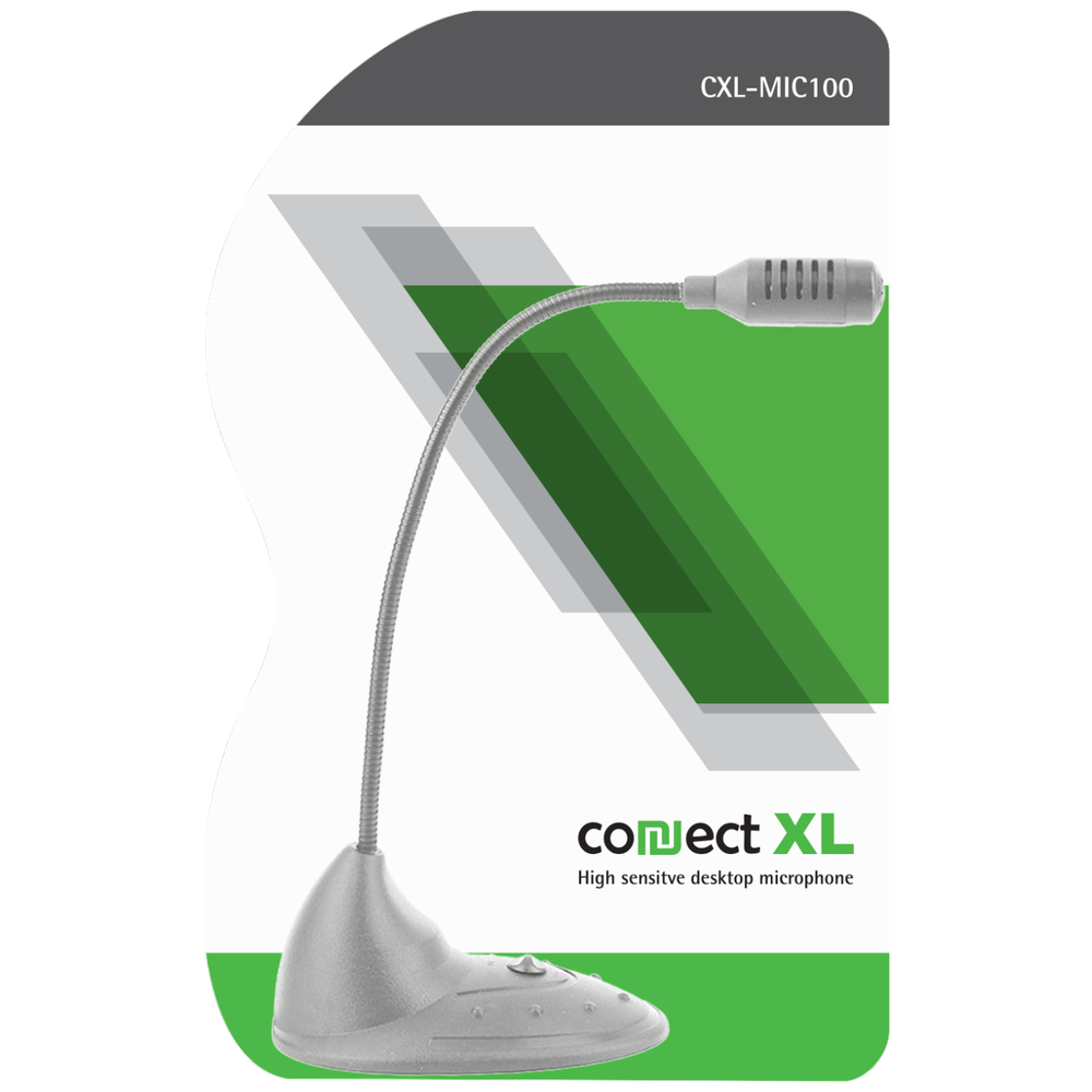 Connect XL Mikrofon za PC sa postoljem, konekcija Jack 3,5mm - CXL-MIC100 slika 1