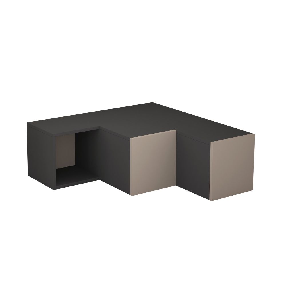 TV komoda Compact – antracit i svijetlo moka (svijetlosmeđa) slika 3