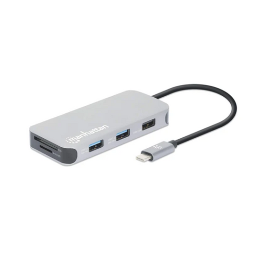 Docking station Manhattan 130615 8in1 USB-C - HDMI/3xUSB/CR/LAN/PD 100W slika 1