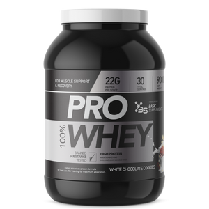 Basic Supplements Pro Whey, White Chocolate & Cookie 908g
