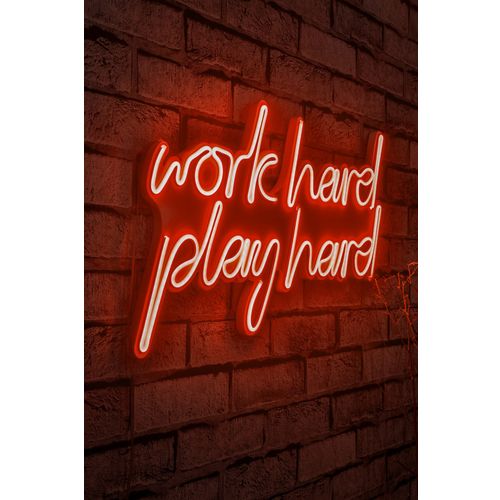 Wallity Ukrasna plastična LED rasvjeta, Work Hard Play Hard - Red slika 9