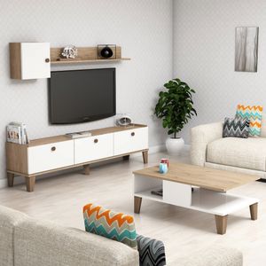 Set Namještaja za Dnevni Boravak Sumer 1 Oak White
