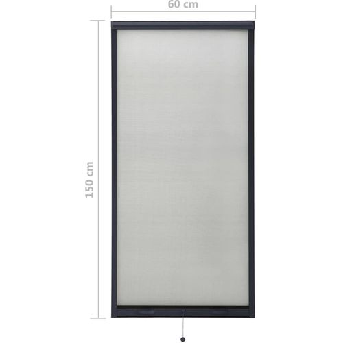 Zaslon protiv insekata za prozore antracit 60 x 150 cm slika 8