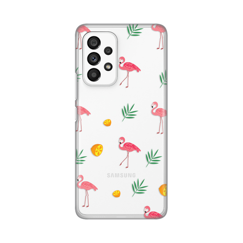 Torbica Silikonska Print Skin za Samsung A536B Galaxy A53 5G Flamingos slika 1